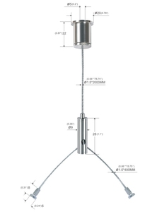 Support de câble en cuivre pour <span class=keywords><strong>suspension</strong></span> de luminaire, kit de <span class=keywords><strong>suspension</strong></span> pour système d'éclairage de <span class=keywords><strong>plafond</strong></span>, clip de câble pour panneau lumineux Changyi - Product Image 2
