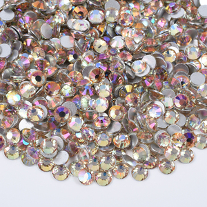 Vente chaude brumeux corail strass Flatback verre pierres Non Hot Fix cristal dos plat strass pour bricolage - Product Image 3