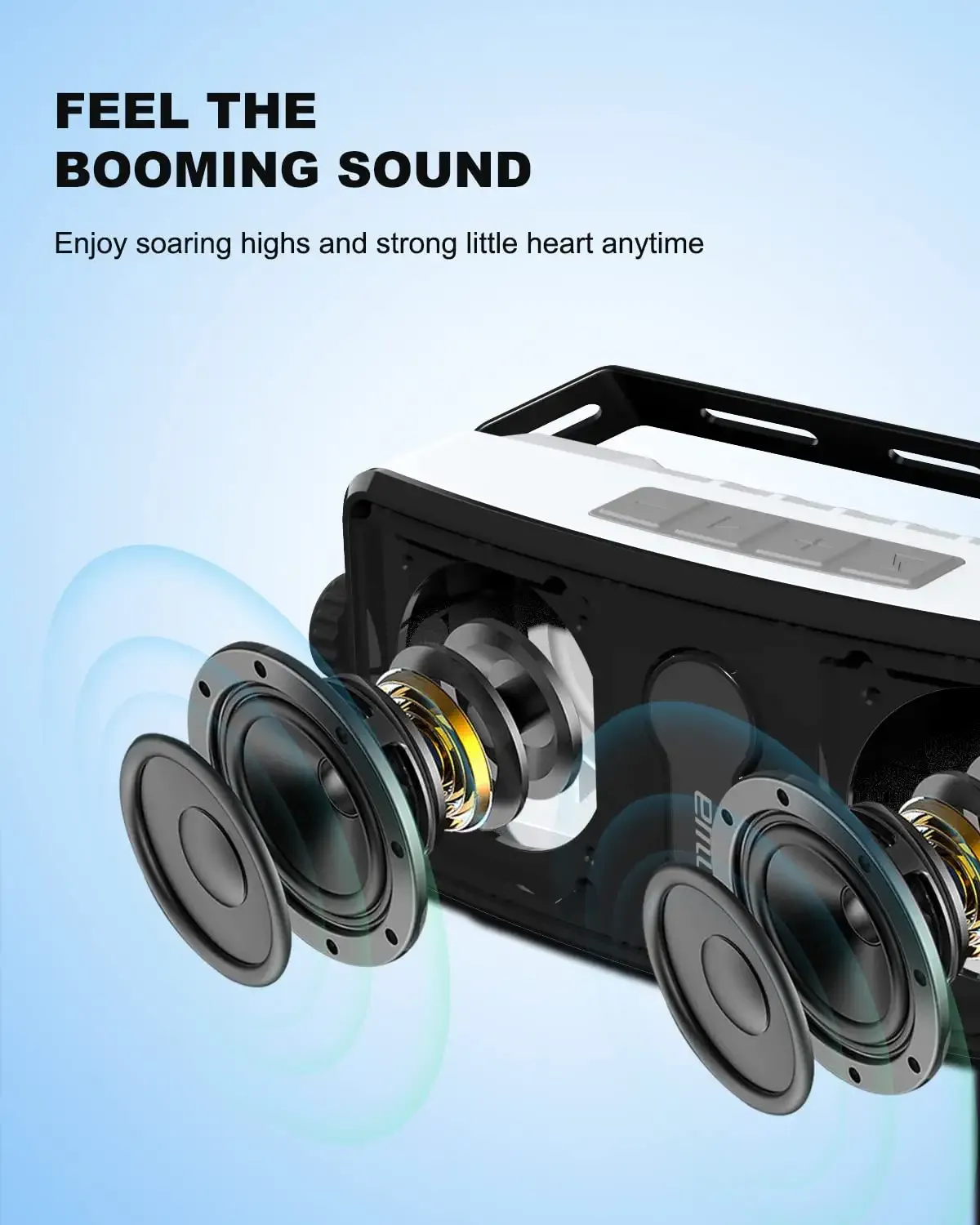 Blue Inwa BT Outdoor Speaker IPX5 Waterproof Wall Mount Speaker Wireless Sync up to 100 Speakers Connect Seamlessly to · image 6