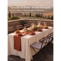 Nappe de table hôtelière double épaisseur à bords bruts 25-30cm pour mariages et banquets, vente en gros, logo personnalisé, fournisseur OEM ODM