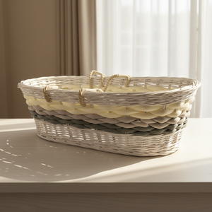 سلال خوص طويلة للأطفال - سلة تخزين كبيرة متعددة الألوان للحفاضات والملابس والألعاب، منظم مثالي لغرفة الأطفال - Product Image 1