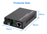 Convertisseur optique de médias de fibre de la fibre 10/100/1000 Mbps 20-120 km de gigabit de Sc de FONFKO