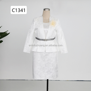 Costume de cérémonie trois pièces bleu à motifs floraux pour femme, grande taille, vêtements pour femmes, costume d'église pour événement - Product Image 3