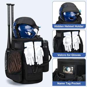 กระเป๋าทรงถังของทีมกระเป๋าทรงโค้ชซอฟต์บอลพร้อมถังที่นั่งแบบบุนวมพร้อมกระเป๋าหุ้มฉนวนและที่ใส่หมวกกันน็อคแบบซ่อน - Product Image 4