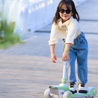 Trottinette électrique pour enfants, pour bébés de 3 à 10 ans, de 2 kg à 100 kg, trottinette multifonctionnelle à trois roues en PU