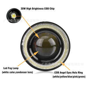ไฟตัดหมอก LED 64มม. 2.5นิ้ว55วัตต์6000lm ความสว่างสูงสำหรับการดัดแปลงรถออฟโรด - Product Image 5