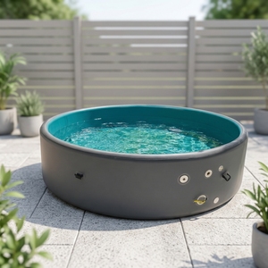 <span class=keywords><strong>Piscine</strong></span> gonflable ronde en PVC pour enfants, personnalisable en usine, pour la maison et l'extérieur, brossée, pliable, durable et robuste - Product Image 1