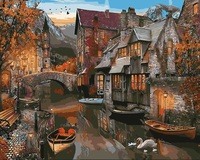 Peinture par numéros personnalisable sur toile murale, motif paysage urbain de Londres imprimé, style moderne