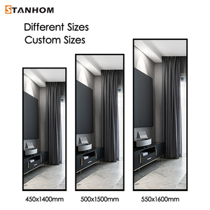 STANHOM Lớn Tùy Chỉnh Đen Full Chiều Dài Tầng Thường Vụ Đóng Khung Gương - Product Image 4