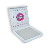 Logo personnalisé imprimé fermeture magnétique Laser argent brillant à lèvres boîtes cadeaux personnalisées ensemble de rouge à lèvres boîtes cadeaux de maquillage emballage cosmétique