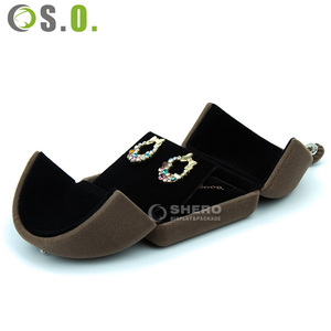 High End Velvet Jewelry Box with Custom Logo for Diamond Rings Necklaces and Pearl Jewelry Display High Quality Factory - Product Image 5