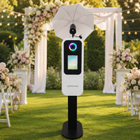Machine de photomaton pour mariage et événements 2026, modèle USA, avec éclairage RGB, imprimante intégrée, caméra en option, compatible iPad et DSLR, en métal