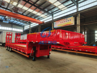 Semi-remorque robuste à 6 essieux en acier, capacité 100-200 tonnes, pour le transport de pierres, équipement utilitaire basculant, benne de chargement à vendre