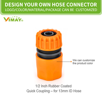 Connecteur rapide pour tuyau d'arrosage de jardin en ABS PP de 1/2 pouce, personnalisable en usine, haute qualité