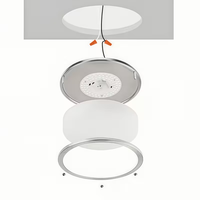 Plafonniers LED modernes à montage en surface, 10 et 12 pouces, avec abat-jour en plastique blanc, certifiés ETL, très vendus en Amérique du Nord, pour salon et villa