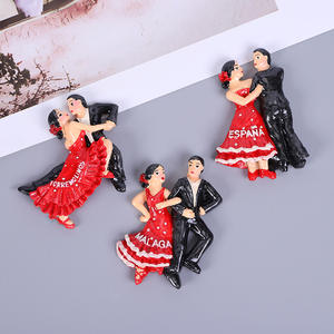 Imán de Resina 3D de Bailarina de Flamenco, <span class=keywords><strong>Barcelona</strong></span>, España, Recuerdo, Regalo Turístico, Adhesivo Magnético - Product Image 4