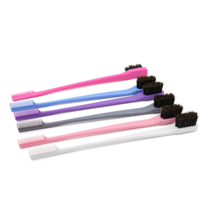 Peine de fibra de carbono con logotipo personalizado, cepillo de doble Control para pelo de cejas, venta al por mayor - Product Image 4