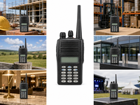 Interphone portable professionnel PTX760 Plus MPT1327 étanche avec écran d'affichage, interphone portable bidirectionnel en cluster