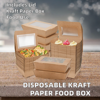 Conteneur alimentaire jetable haut de gamme, portable, rond, en papier kraft, avec revêtement UV, pour aliments pour animaux de compagnie et bébés