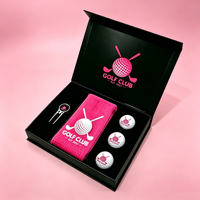 Coffret Cadeau d'Accessoires de Golf Personnalisés Premium : Étiquette, Fourche, Pique, Clip Marqueur, Boîte Rigide Magnétique en Alliage de Zinc Durable