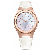 34mm Vintage Montre Femmes Élégant Simple Boîtier En Or Montre À Quartz Oem Femmes De Luxe Ultra Mince Montres Avec Bracelet En Cuir