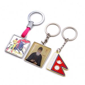 Custom Corporate Gifts <b>Keychains</b> Metal Zinc Alloy Enamel Epoxy Glass Keyrings <b>Personalized</b> With Logo - Product Image 1