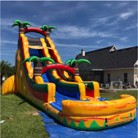 Grand toboggan aquatique commercial, piscine, château gonflable, jeux à bulles, grande aire de jeux, toboggan aquatique gonflable pour adultes