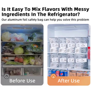 Sac de conservation en aluminium avec fermeture éclair étanche pour congélation, idéal pour <span class=keywords><strong>poulet</strong></span>, steak, saucisses, fruits et légumes - Product Image 4