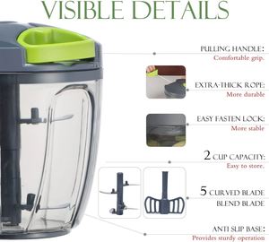 FACTORY Wholesale SMILE MOM Tritatutto Manuale per Aglio, Utensile da Taglio per Verdure e Frutta, per Ingrosso - Product Image 2