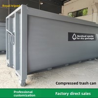 Broyeur de déchets alimentaires personnalisable 5-6m boîte de compression poubelle mobile machines de traitement de compactage hydraulique des déchets 2:1