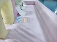 Équipement de jeu souple en PVC commercial personnalisé Maison de rebond Parcours d'obstacles gonflable extérieur Piscine de toboggan aquatique à rebond coloré