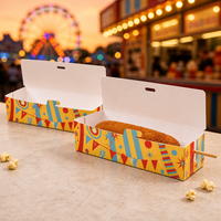 Cajas para Hot Dogs Plegables Impresas Personalizadas al por Mayor, Contenedores Desechables Biodegradables Ecológicos para Comida Rápida de Fábrica