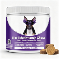 Compléments alimentaires pour animaux de compagnie : Masticables multivitaminés 8 en 1 pour chiens, soutien complet du bien-être corporel, mélange multi-nutriments, masticables moelleux, marque privée OEM