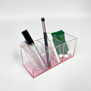Acrylic <b>Storage</b> <b>Box</b> Cosmetic Organizer 18.5x7.5x8 Cm Desktop <b>Makeup</b> Display Case Simple Style Plastic Container - Product Image 1