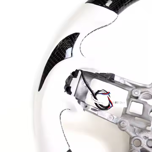 Volant de course en fibre de carbone Carb Mod pour Mustang GT avec éclairage LED de changement de vitesse en cuir pour forme D/Plate/F1 pour voitures 2018-2019 - Product Image 2