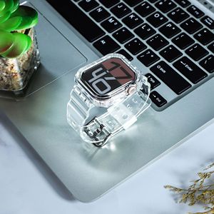 TPU Clear Glacier Strap Étui de protection antichoc anti-chute pour <span class=keywords><strong>Apple</strong></span> <span class=keywords><strong>Watch</strong></span> 10 42mm 46mm <span class=keywords><strong>Transparent</strong></span> Case <span class=keywords><strong>Bracelet</strong></span> Wrist Band - Product Image 6