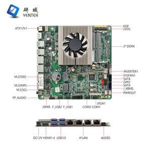Carte mère X86 I5 8257U 2 DDR4 SODIMM VGA HD LVDS EDP 4 LAN 2 COM 17*17 Mini carte mère industrielle ITX - Product Image 3