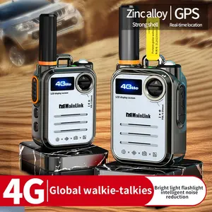Interkom Walkie Talkie genggam 4G, kartu SIM POC Transceiver Radio jaringan GSM 4G