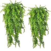 Plante artificielle suspendue en rotin de gazon persan simulé, vigne de fougère verte avec technique de flocage pour les occasions de mariage
