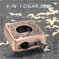 Coupe-cigares portable JH Classic Perfect Cut à double lame en acier inoxydable avec logo personnalisé - Accessoires pour cigares