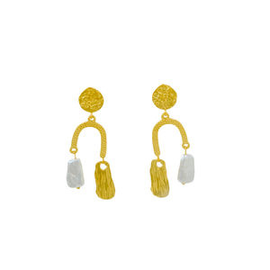 Pendientes de Moda con Baño de Oro PVD, Acero Inoxidable 316L, Joyería Sostenible y Resistente - Product Image 1