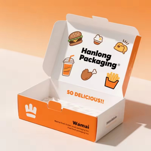 Cajas de Papel para <span class=keywords><strong>Pollo</strong></span> Frito al por Mayor, Cajas de Comida para Llevar, Cajas para Papas Fritas, Logotipo Personalizado - Product Image 2