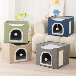 Katzenbett, faltbar, strapazierfähig, bequem, handwaschbar, einfarbig, umweltfreundlich - Product Image 1