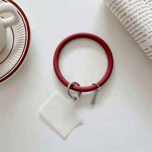 Fashion Silicone Beads <b>Key</b> <b>Ring</b> Chain Cycle Wristlet Keychain Bracelet - Product Image 5
