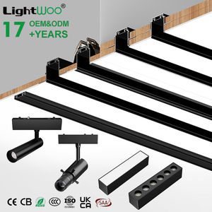 Système d'éclairage sur rail magnétique 48V avec ruban LED tissé, projecteur COB et corps en verre pour bureaux, maisons et hôtels - Product Image 2