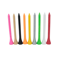 Tees de golf en plastique durables multicolores de 83 mm en stock, logo personnalisé, approvisionnement en gros, accessoires de golf de qualité