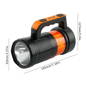 Projecteur double lumière 7 modes, batterie externe, réglage 360°, anneau COB orange, avertissement rouge, rechargeable USB, lampe de <span class=keywords><strong>camping</strong></span> extérieure - Product Image 6
