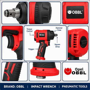 Llave <span class=keywords><strong>de</strong></span> <span class=keywords><strong>Impacto</strong></span> Neumática OBBL 7285 Mini, Compacta, Reversible, para Espacios Reducidos, Reparación <span class=keywords><strong>de</strong></span> Automóviles, Herramientas Neumáticas - Product Image 6