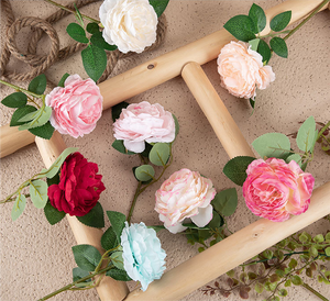 Rose artificielle pivoine enveloppée à tête unique, style occidental, pour la décoration intérieure et les bouquets de mariage, vente en gros, exquise - Product Image 5