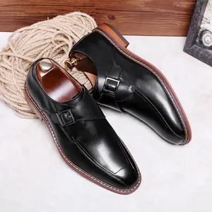 Gold Supplier Layer Cowhide Rubber Compound Sole Lace Up Shoes Elegant Business Men's Shoes